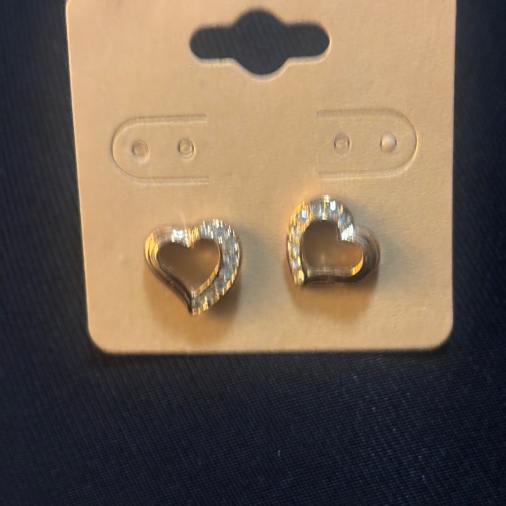 Gold Heart Earrings